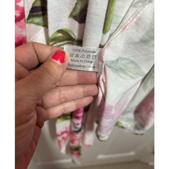 Show Me your Mumu Women O/S Short Sleeve Pink Floral Robe with Belt Intimate - Picture 5 of 8